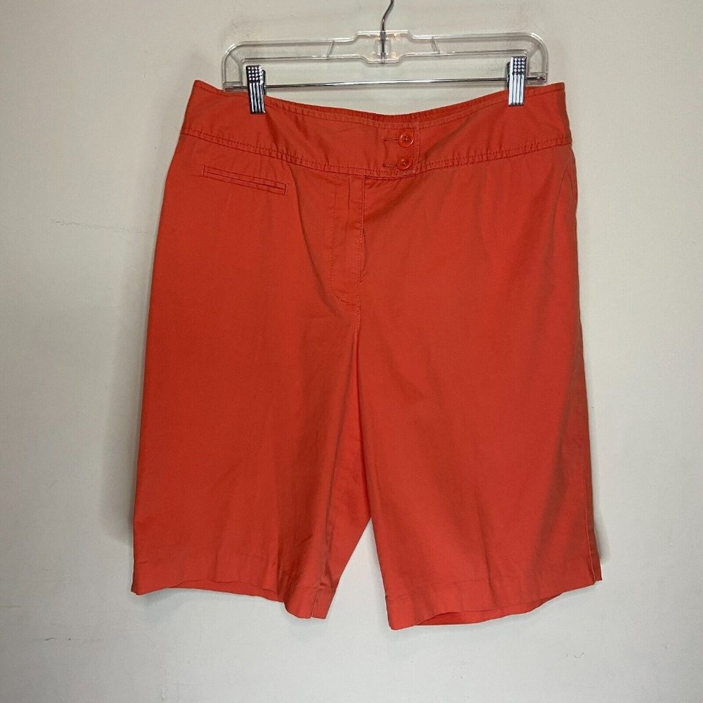 🌻Chicos Women 2.5 (US L 14) Bermuda Shorts Coral EUC